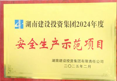资兴市兴宁镇安置房项目荣获集团2024年度“安全生产示范项目